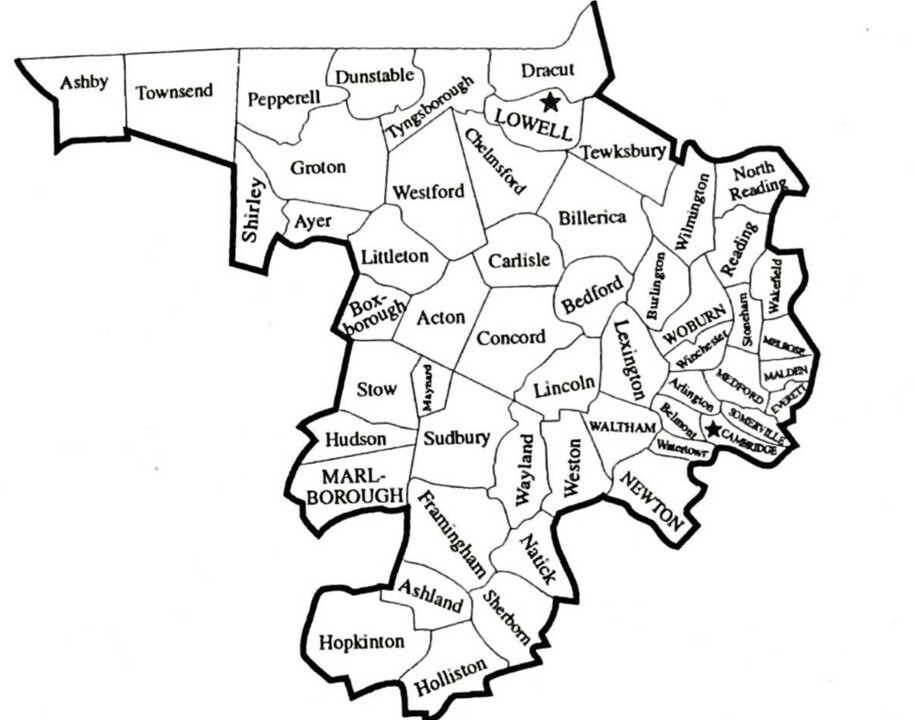 middlesex county map